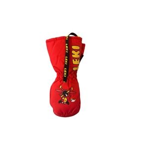 Leki Little Pilot Mittens Kids Red Waterproof Soft-Tex Ski Snowboard Size 1.0